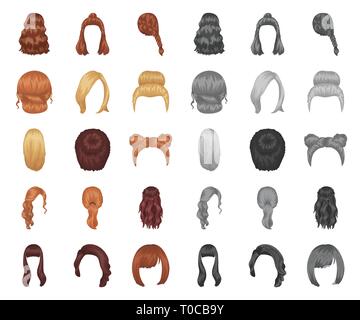 Retro,barberia,beauty,braid,cartoon,mono,raccolta,pettinate,curl,dark,design,fashion,femmina,capelli,haircut,pettinatura,parrucchiere,l'acconciatura,icona,immagine,isolato,kara,luce,logo,long,Modello,altri tipi,paint,pebble,rosso,salon,impostare,segno,spit,stile,styling,il simbolo,coda,tipo,varietà,vettore,web,donna, Vettori vettore , Illustrazione Vettoriale