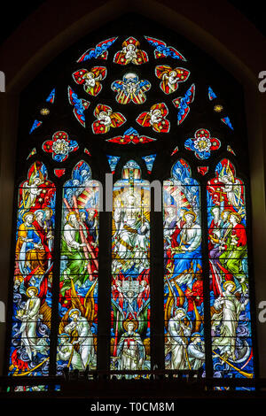 Vetrata, St Andrews Cathedral, Inverness, Scotland, Regno Unito Foto Stock