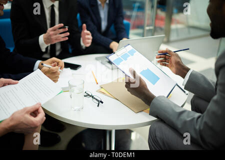 Incontro in background per ufficio Foto Stock