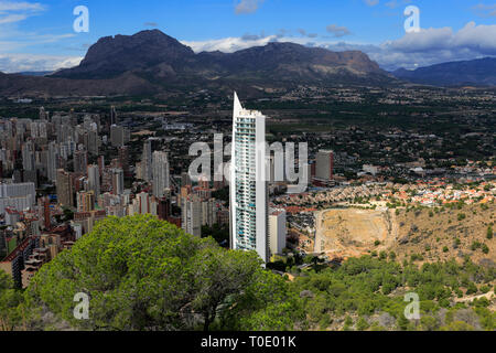 Il Don Jorge appartamento di vacanza blocco, località di Benidorm, Costa Blanca, provincia di Valencia, Spagna, Europa Foto Stock