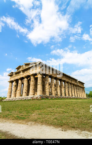 Paestum , il Tempio di Nettuno . Italia Foto Stock