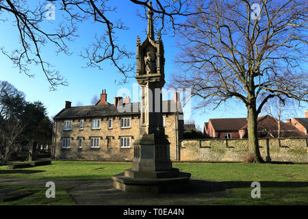 Il memoriale di guerra a St Wulframs chiesa parrocchiale, Grantham town, Lincolnshire, England, Regno Unito Foto Stock