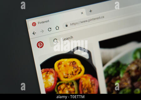 Sito web pinterest screen shot Foto Stock