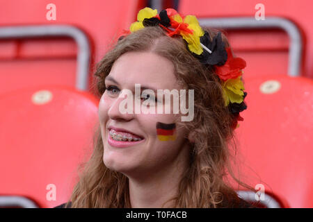 Praga, Repubblica Ceca. Xx Giugno, 2015. La UEFA Europei Under-21 campionato, vs Germania Danimarca, 3:0, Praga, Repubblica ceca, 20 Giugno, 2015. I fan della Germania. Credito: Slavek Ruta/ZUMA filo/Alamy Live News Foto Stock