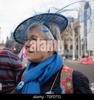 Londra, Regno Unito. Xix marzo, 2019. Remainer protester davanti al Parlamento, Piazza del Parlamento, Londra, Regno Unito. Credito: Joe/Alamy Live News Foto Stock