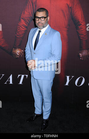 New York, New York, Stati Uniti. 19 marzo 2019. 19 marzo 2019 - New York, New York - Jordan Peele alla Universal Pictures ''US'' Premiere al Museum of Modern Art di Midtown. Credito fotografico: LJ Fotos/AdMedia Foto Stock