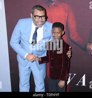 New York, New York, Stati Uniti d'America. Xix Mar, 2019. 19 Marzo 2019 - New York New York - Jordan Peele e Evan Alex a Universal Pictures ''noi'' Premiere presso il Museo di Arte Moderna di Midtown. Photo credit: LJ Fotos/AdMedia Credito: Ylmj/AdMedia/ZUMA filo/Alamy Live News Foto Stock