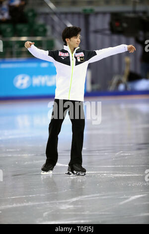 Platinum Arena Ice Arena, Krasnoyarsk, Russia. 7 Mar, 2019. € Kazuki Tomono (JPN), 7 marzo 2019 - Pattinaggio di Figura : uomini pattinaggio gratuito durante la XXIX Universiade Invernale Krasnoyarsk 2019 al platino Arena Ice Arena, Krasnoyarsk, Russia. Credito: Naoki Nishimura AFLO/sport/Alamy Live News Foto Stock