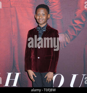 New York, New York, Stati Uniti. 19 marzo 2019. 19 marzo 2019 - New York, New York - Evan Alex alla Universal Pictures ''US'' Premiere al Museum of Modern Art di Midtown. Credito fotografico: LJ Fotos/AdMedia Foto Stock