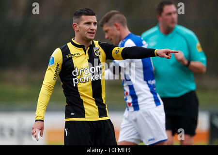 HEERENVEEN , calcio, 20-03-2019 , skoatterwald addestramento complesso , Stagione 2018 / 2019, Friendly , Bryan Linssen durante la partita SC Heerenveen - Vitesse Foto Stock