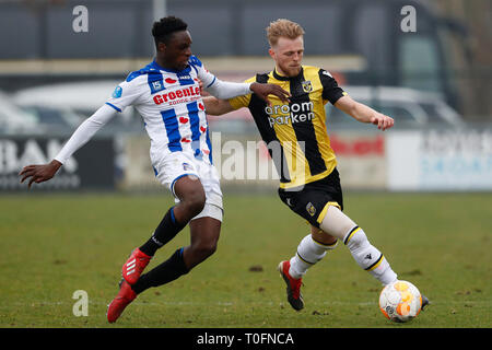 HEERENVEEN , calcio, 20-03-2019 , skoatterwald addestramento complesso , Stagione 2018 / 2019, Friendly , Max Clark durante la partita SC Heerenveen - Vitesse Foto Stock