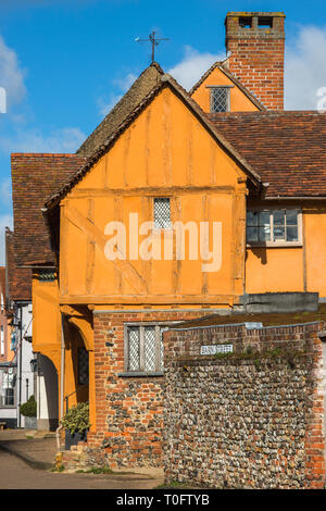 La piccola sala sulla piazza del mercato, Lavenham Inghilterra Suffolk REGNO UNITO Foto Stock