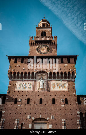 Castello Sforzesco di Milano Foto Stock