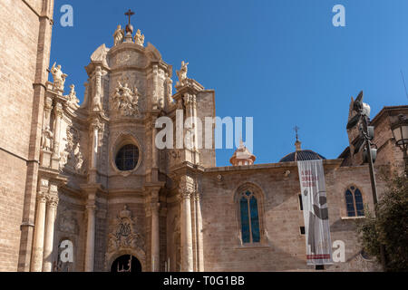 VALENCIA, Spagna - 27 febbraio : Cattedrale di Valencia Spagna il 27 febbraio 2019 Foto Stock