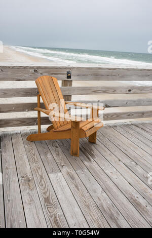 Un giorno di tempesta a Wrightsville Beach, Carolina del Nord. Foto Stock