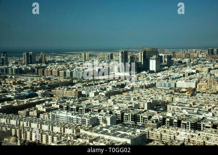 Vista del moderno da Dubai Dubai costruzione del telaio, Dubai, Emirati Arabi Uniti. Foto Stock