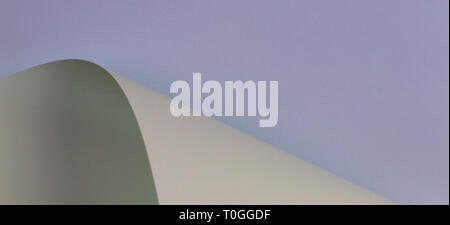 Abstract forma geometrica verde pastello, colore blu composizione della carta Foto Stock