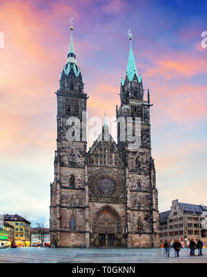 Chiesa di San Lorenzo - Norimberga, Germania Foto Stock