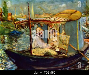 'L'imbarcazione', 1874, (1937). Creatore: Edouard Manet. Foto Stock
