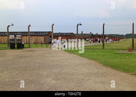Campo di Concentramento di Auschwitz-Birkenau, Polonia Foto Stock