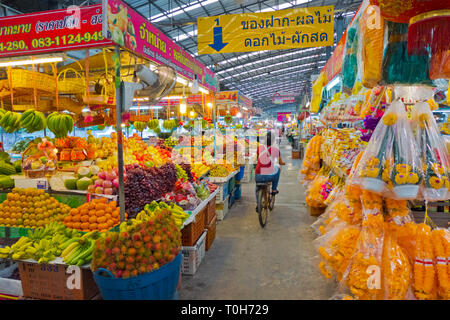 Star mercato fresco, market hall di Rayong Thailandia Foto Stock