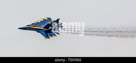 2018 Wings Over Houston Air Show in Houston, Texas. In primo piano gli articoli inclusi Blue Angels e aviazione altri programmi correlati. Foto Stock