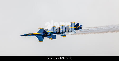 2018 Wings Over Houston Air Show in Houston, Texas. In primo piano gli articoli inclusi Blue Angels e aviazione altri programmi correlati. Foto Stock