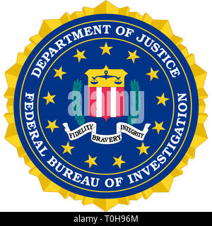 Guarnizione del Stati Uniti Federal Bureau of Investigation FBI - STATI UNITI D'AMERICA. Foto Stock