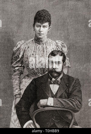 Vecchia foto vintage di George V e Maria di Teck Foto Stock