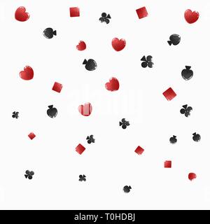 Tute di carte sono caduta. Illustrazione Vettoriale. Casino dello sfondo. Illustrazione Vettoriale