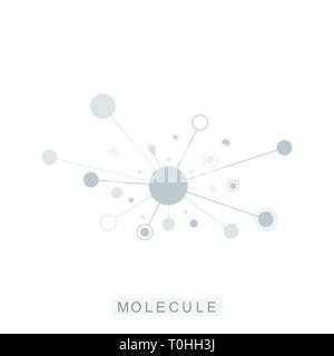 Logo della molecola di icona del modello di scienza genetica logotipo, elica di DNA. Analisi genetica, la ricerca biotech DNA codice, molecole. La biotecnologia genoma Illustrazione Vettoriale