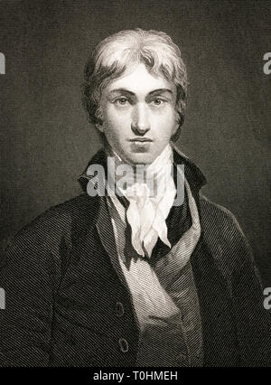 JMW Turner, ritratto, incisione, c. 1859-1879 da William Holl Foto Stock