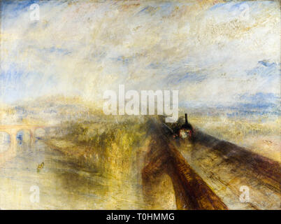 JMW Turner, pioggia vapore e velocità, la Great Western Railway, pittura, 1844 Foto Stock