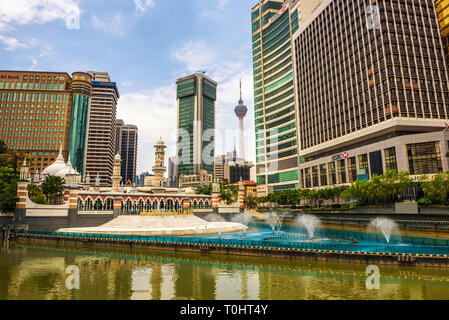 Masjid Jamek moschea nel centro di Kuala Lumpur in Malesia Foto Stock