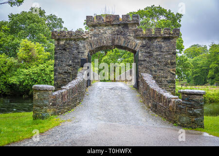 Ponte per signore Brendans Cottage, Killarney Nationalpark, Co. Kerry, Irlanda Foto Stock