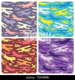 Seamless ornamento aeroplano Illustrazione Vettoriale