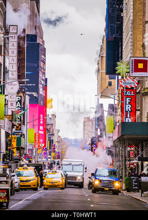 Tipico di New York City Street View Foto Stock