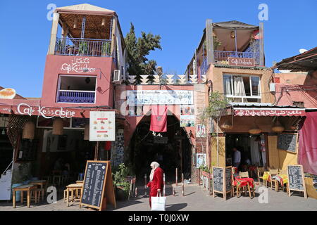 Café Kessabine e Café Dabachi, Souk Qessabine, Medina, Marrakech, regione Marrakesh-Safi, Marocco, Africa del nord Foto Stock