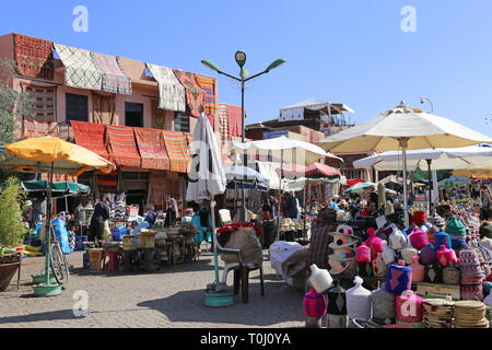 Souk Zrabia (tappetino mercato), Rahba Kdima, Medina, Marrakech, regione Marrakesh-Safi, Marocco, Africa del nord Foto Stock