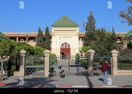 Tribunal de première instance (tribunale di prima istanza), Rue El Adala, Medina, Marrakech, regione Marrakesh-Safi, Marocco, Africa del nord Foto Stock