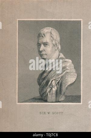 Sir Walter Scott, xix secolo. Creatore: sconosciuto. Foto Stock