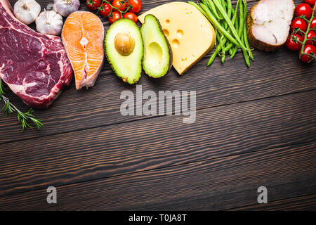 Cheto alimenti dietetici Foto Stock