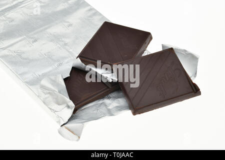 Scheda cioccolato Lindt, studio di ammissione, Tafel Lindt-Schokolade, Studioaufnahme Foto Stock