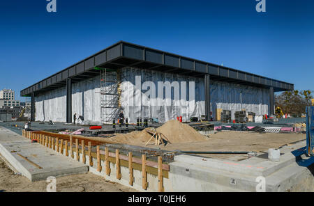 Sito di costruzione, la nuova galleria nazionale, Potsdam street, medio, Berlino, Germania, Baustelle, Neue Nationalgalerie, Potsdamer Strasse, Mitte, Deutschland Foto Stock