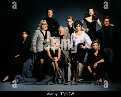 Dinastia, Kathleen del beller, LINDA EVANS, Heather Locklear, John Forsythe, EMMA SAMMS , MAXWELL CAULFIELD, 1985 Foto Stock