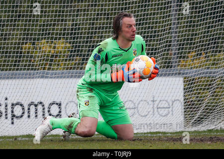 HEERENVEEN , calcio, 20-03-2019 , skoatterwald addestramento complesso , Stagione 2018 / 2019, Friendly , Remko Pasveer durante la partita SC Heerenveen - Vitesse Foto Stock