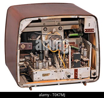 Broadcast, Televisione, TV set, TV Philips TD 1422A, aprire backplane, Germania, 1953, Additional-Rights-Clearance-Info-Not-Available Foto Stock