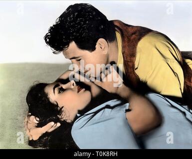 ELIZABETH TAYLOR, Rock Hudson, Giant, 1956 Foto Stock