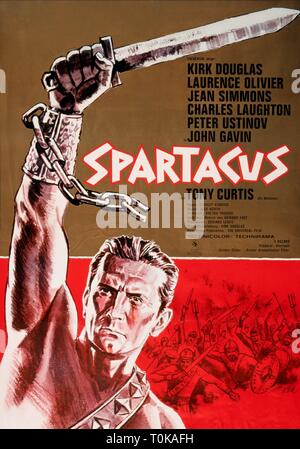 KIRK DOUGLAS sul film poster, Spartaco, 1960 Foto Stock