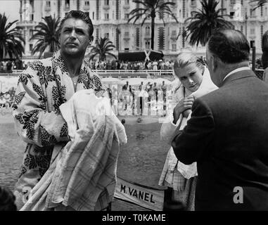 CARY GRANT, Grace Kelly, Alfred Hitchcock, per la cattura di un ladro, 1955 Foto Stock